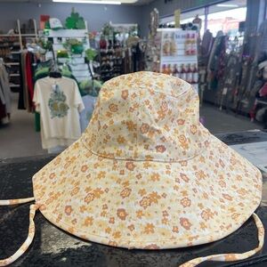 Lack Of Color Floral Bucket Hat - Orange and Cream